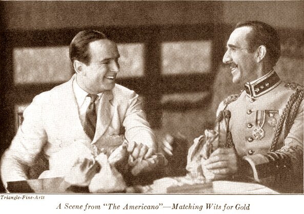 A Scene from "The Americano"—Matching Wits for Gold